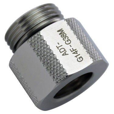 Thread Adapter, G 3/8 Male to G 1/4 Female