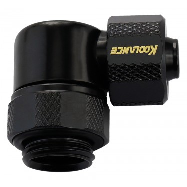 Rotary Elbow Compression Fitting for 06mm x 10mm (1/4in x 3/8in) *Black*, G 1/4 BSPP