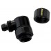 Rotary Elbow Compression Fitting for 06mm x 10mm (1/4in x 3/8in) *Black*, G 1/4 BSPP