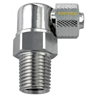 Rotary Elbow Compression Fitting for 06mm x 10mm (1/4in x 3/8in), 1/4 NPT