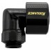 Rotary Elbow Compression Fitting for 10mm x 16mm (3/8in x 5/8in) *Black*, G 1/4 BSPP