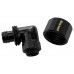 Rotary Elbow Compression Fitting for 10mm x 16mm (3/8in x 5/8in) *Black*, G 1/4 BSPP