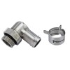 Rotary Elbow Barb Fitting for 13mm (1/2in) ID, G 3/8 BSPP