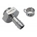 Barb Fitting for ID 06mm (1/4in), Stainless Steel, G 1/4 BSPP