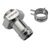 Barb Fitting for ID 10mm (3/8in), Stainless Steel, G 1/4 BSPP