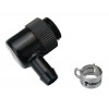 Rotary Elbow *Black* Barb Fitting for ID 06mm (1/4in), G 1/4 BSPP