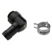Rotary Elbow Barb Fitting for ID 10mm (3/8in) *Black*, G 1/4 BSPP