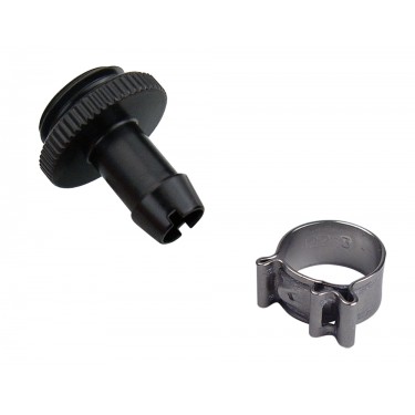 Barb Fitting for ID 06mm (1/4in) *Black*, G 1/4 BSPP