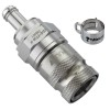QD2 Female Quick Disconnect No-Spill Coupling, Panel Barb for 06mm (1/4in)