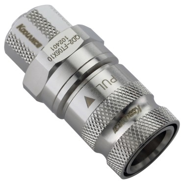 QD2 Female Quick Disconnect No-Spill Coupling, Compression for 06mm x 10mm (1/4in x 3/8in)