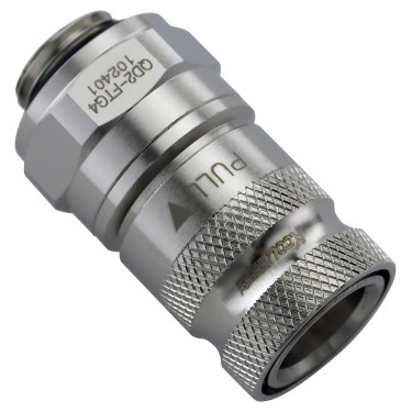 QD2 Female Quick Disconnect No-Spill Coupling, Male Threaded G 1/4 BSPP