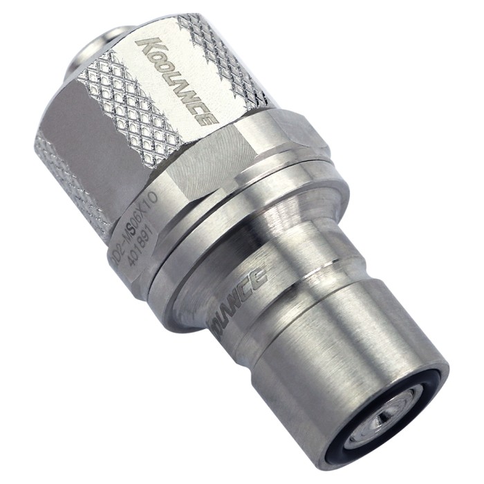 QD2 Male Quick Disconnect No-Spill Coupling, Compression for 06mm