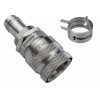 QD3 Female Quick Disconnect No-Spill Coupling, Panel Barb for ID 10mm (3/8in)