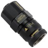 QD3 Female Quick Disconnect No-Spill Coupling, Compression for 10mm x 16mm (3/8in x 5/8in) *Black*