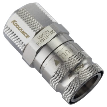 QD3 Female Quick Disconnect No-Spill Coupling, Compression for 10mm x 16mm (3/8in x 5/8in)