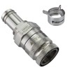 QD3 Female Quick Disconnect No-Spill Coupling, Panel Barb for ID 13mm (1/2in)