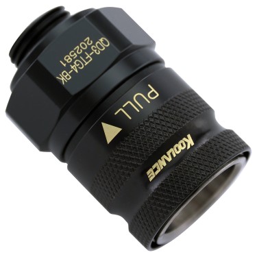 QD3 Female Quick Disconnect No-Spill Coupling, Male Threaded G 1/4 BSPP *Black*