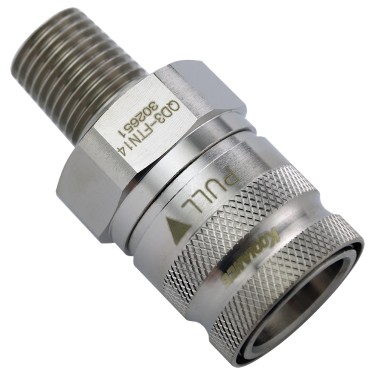 QD3 Female Quick Disconnect No-Spill Coupling, Male Threaded, 1/4 NPT