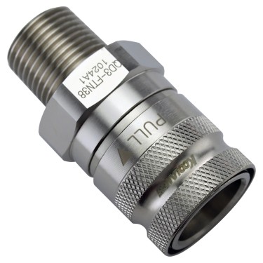 QD3 Female Quick Disconnect No-Spill Coupling, Male Threaded, 3/8 NPT