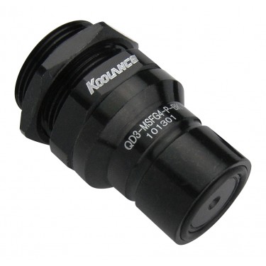 QD3 Male Quick Disconnect No-Spill Coupling, Panel Female Threaded G 1/4 BSPP *Black*