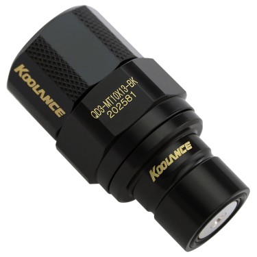 QD3 Male Quick Disconnect No-Spill Coupling, Compression for 10mm x 13mm (3/8in x 1/2in) *Black*