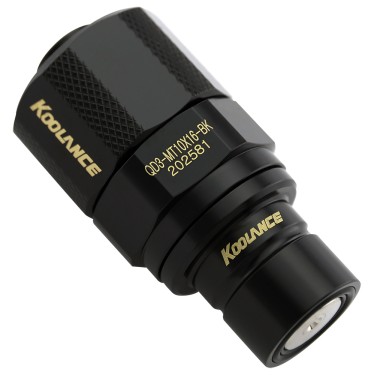 QD3 Male Quick Disconnect No-Spill Coupling, Compression for 10mm x 16mm (3/8in x 5/8in) *Black*
