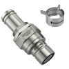 QD3 Male Quick Disconnect No-Spill Coupling, Panel Barb for ID 13mm (1/2in)