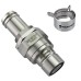 QD3 Male Quick Disconnect No-Spill Coupling, Panel Barb for ID 13mm (1/2in)