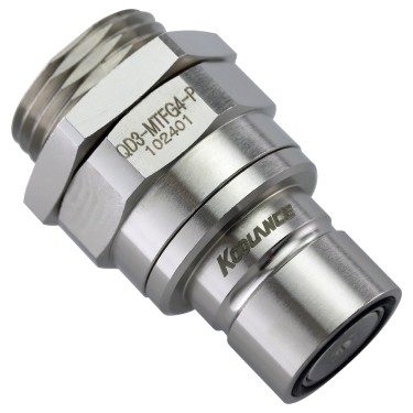 QD3 Male Quick Disconnect No-Spill Coupling, Panel Female Threaded G 1/4 BSPP