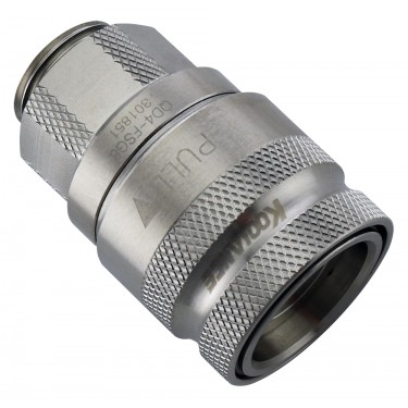 QD4 Female Quick Disconnect No-Spill Coupling, Male Threaded G 3/8 BSPP