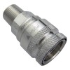 QD4 Female Quick Disconnect No-Spill Coupling, Male Threaded, 3/8 NPT