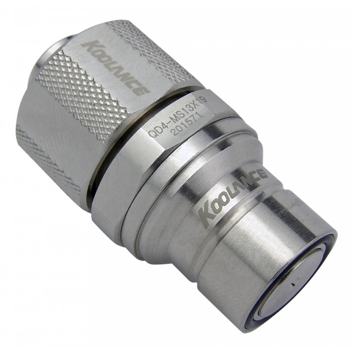 QD4 Male Quick Disconnect No-Spill Coupling, Compression for 13mm 