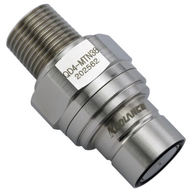 QD4 Male Quick Disconnect No-Spill Coupling, Male Threaded, 3/8 NPT