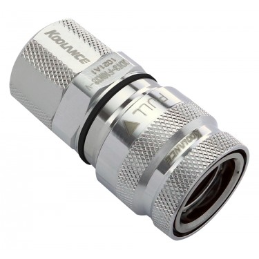 QDT3 Viton Female Quick Disconnect No-Spill Coupling, Compression for 10mm x 13mm (3/8in x 1/2in)