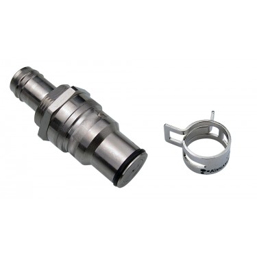 VL3N Male Quick Disconnect No-Spill Coupling, Panel Barb for ID 13mm (1/2in)