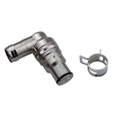 VL3N Male Quick Disconnect No-Spill Coupling, Angle Barb for ID 13mm (1/2in)